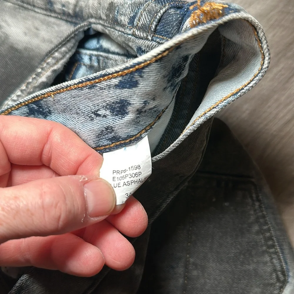 PRPS Blue Asphalt Effect Skinny Jeans (NWOT) - 34